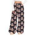 thumbnail image 3 of Black Halloween Pajama Pants for Women Soft Comfy Casual Long Pj Bottoms Cute Lounge Sleep Pants with Pockets & Drawstring 3XL, 3 of 6