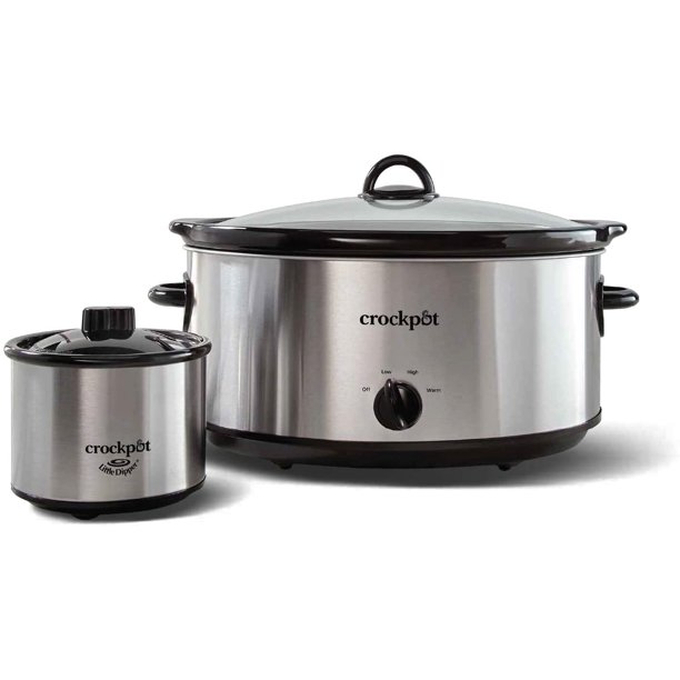 Crock-Pot 8 quart Manual Slow Cooker with 16 oz Little Dipper Food