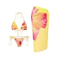 thumbnail image 3 of HUAXUN Tankini Tops for Women Swimwear Cute Swimsuit Womens Swimsuit Cover Up Drawstring Backless Design Beachwear 3036 3 Piece Swimsuit for Women, 3 of 3