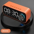 thumbnail image 3 of Wovilon Digital Alarm Clock with Bluetooth Speaker New Smart Mirror Bluetooth Speaker Subwoofer Portable Mini Stereo Mini Clock Home Alarm Clock Card, 3 of 9
