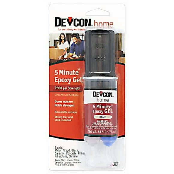 Gel epóxico Devcon Dev-Tube de 5 minutos y 25 ml (paquete de 6)