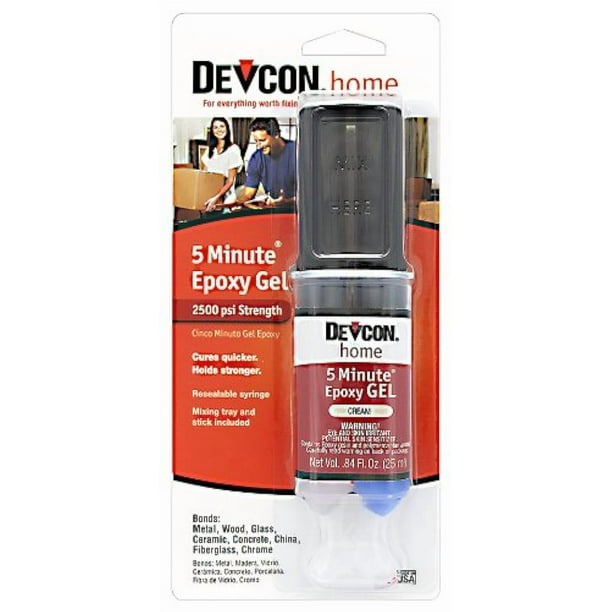 Gel epóxico Devcon Dev-Tube de 5 minutos y 25 ml (paquete de 6)