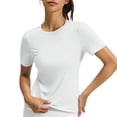thumbnail image 3 of Ihhxva Women's Slim Fit Moisture-Wicking Yoga Cutout Backless Workout Tee Racerback Breathable Athletic Top for Gym Running Training S-2XL, 3 of 9
