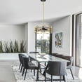 thumbnail image 3 of Milly 15 in. 3-Light Indoor Brass and Matte Black Finish Chandelier with Light Kit, 3 of 5