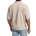 thumbnail image 5 of Bibifish Mens Polo Shirts Short Sleeve Waffle Knit Relaxed Fit Casual Shirts Pocket Daily Wear Tops, 5 of 5