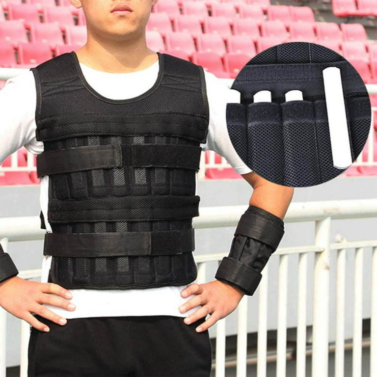 Adjustable Weighted Vest Men Women Sport Weighted Vest Workout Equipment Body Weight Vest For Adult Exercise Strength Training Fitness Weight Plates Not Included Walmart