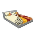 thumbnail image 2 of Modern Fitted Sheet & Pillow Sham Set, Girl Posing with a Dress of Different Design Patterned Image Print, Decorative Printed 6 Piece Bedding Decor Set, Full, Multicolor, by Ambesonne, 2 of 3