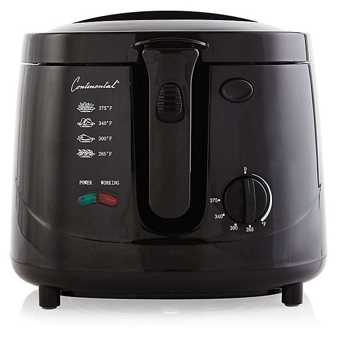 Continental Electric 2.5Quart Cool Touch Deep Fryer in Black Walmart