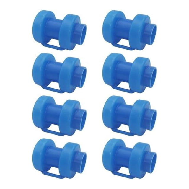 Ensemble de 8 Embouts de Poteaux de Trampoline pour Poteaux de Filet de Trampoline 25 mm, Particulièrement Robustes, Résistants aux Intempéries, Pièce de Rechange pour Filet de Sécurité (Bleu)