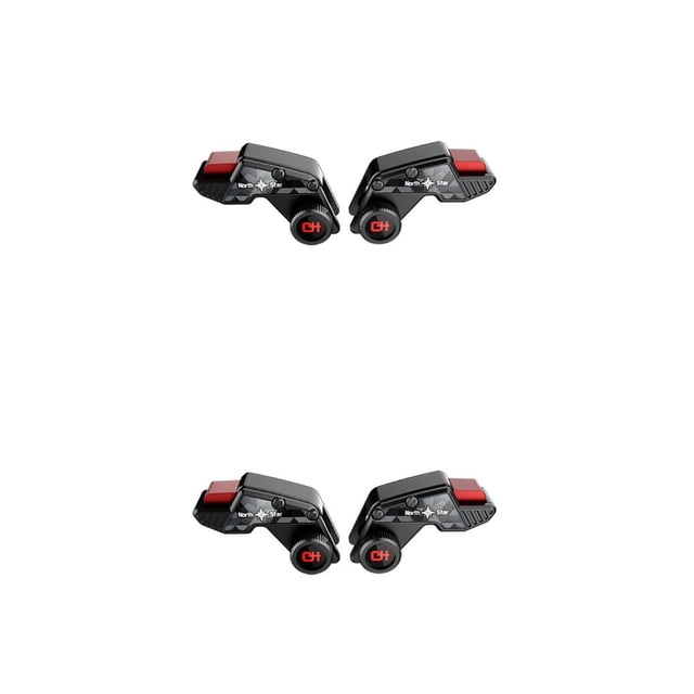 kurtrusly 1 Pair Game for Shooter Smooth Surface ABS Sensitive Fire Button Buttons Auxiliary Pocket-size Phone Controller Black 2Set