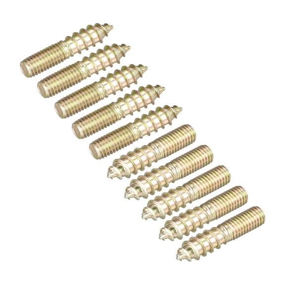 M5x25mm Hanger Bolts, 50 Pack Double Ended Thread Dowel Screws for Wood Furniture