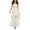 White, variant on Women Layered Ruffle Hem Tulle Summer Slip Long Dress for Cocktail Beach