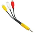 thumbnail image 4 of Cable AV de 3,5 mm a RCA, adaptador AV para TV Samsung, Ancable paquete de 2 componentes de 6 pulgadas (15 cm) a divisor de audio/vídeo de 3,5 mm para TV, reproductor de DVD, Gamecube, Wii, Old Sega, 4 of 5
