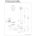 thumbnail image 4 of Kingston Brass DTT2167 21-Inch Standard Mount Toe Touch Tub Waste and Overflow in Brushed Brass, 4 of 4