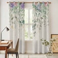 thumbnail image 5 of Kitchen Curtains 84 Inch Length 2 Panels, Eucalyptus Leaves Grommets Window Treatment Curtain, Sage Green Summer Botanical Weeping Thermal Curtains Drapes for Living Room/Bathroom, 5 of 9