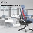 thumbnail image 4 of Abeeha Black Office Chair with Molded Foam Seat, Mesh Backrest, Fixed Armrests, Nylon Base – Rotating Support Chair, 4 of 7