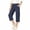 Blue, variant on New Summer Petite Fit 7/8 Length Pants Casual Comfortable Solid Color Cargo Pants Green 170