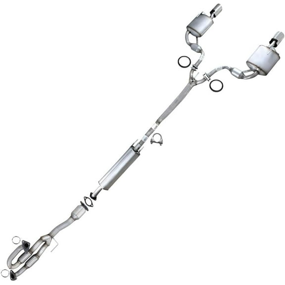 Stainless Steel - epa approved-catalytic resonator muffler Exhaust kit compatibl