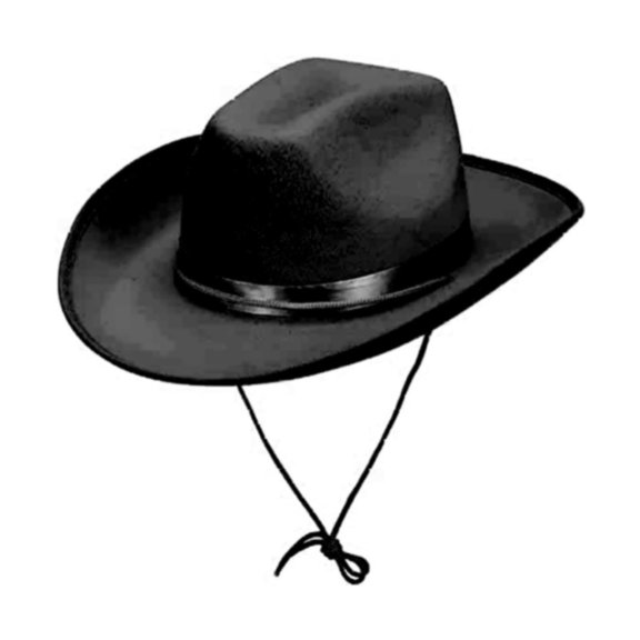 EHJRE Cowboy Hat Costume Accessories with Chin Strap Casual Comfortable Sun Protection Black