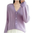 thumbnail image 2 of Annhoo Cardigan Sweaters for Women Fall Winter Long Sleeve Button down Knitwear Fashion Single-Breasted Outfits, 2 of 3