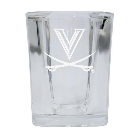 

R & R Imports SGSE2-C-UVA20 Virginia Cavaliers 2 oz Square Shot Glass Laser Etched Logo Design - Pack of 2