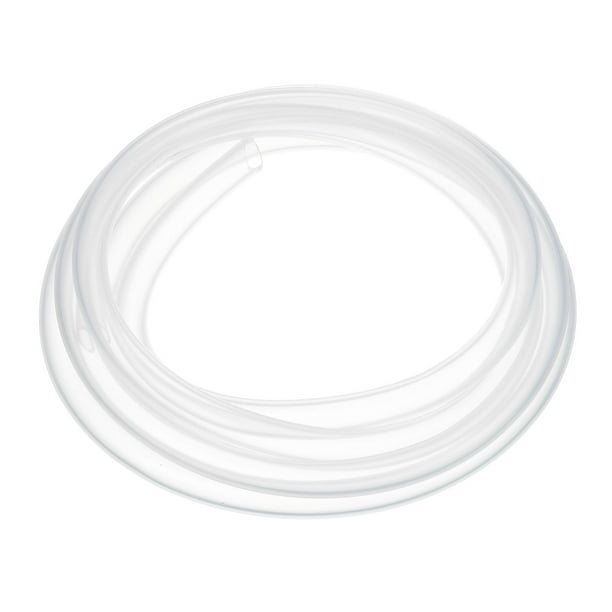 Tubería de silicona Uxcell 1/2" ID x 3/4" OD 1 rollo 10 pies manguera de silicona pura flexible clara