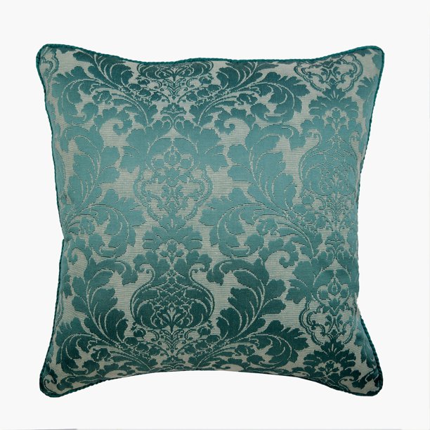 Pillow Covers, Teal Blue Throw Pillows for Bed 24x24 Pillow Covers Silk