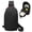 Black, variant on Oxford Cloth Sling Bag,Lightweight Oxford Cloth Crossbody Chest Pack, Water Resistant with Adjustable Strap for Travel Commute Outdoor Black