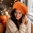 thumbnail image 6 of LoTiSee Pumpkin Knitted Beret 10 Inch Halloween Winter Beanie for Adult Little One Orange Multiple Sizes Available, 6 of 6
