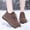 Khaki, variant on Casual Snow Shoes for Women Breathable Mesh Plush Lined Outdoor Walking Shoes Insulated Round Toe Ankle Boots