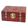 thumbnail image 1 of Boîte Coffre au Trésor Support de Rangement pour Bijoux Accessoires Décoration Maison Étui de Rangement Style Ancien, 1 of 7