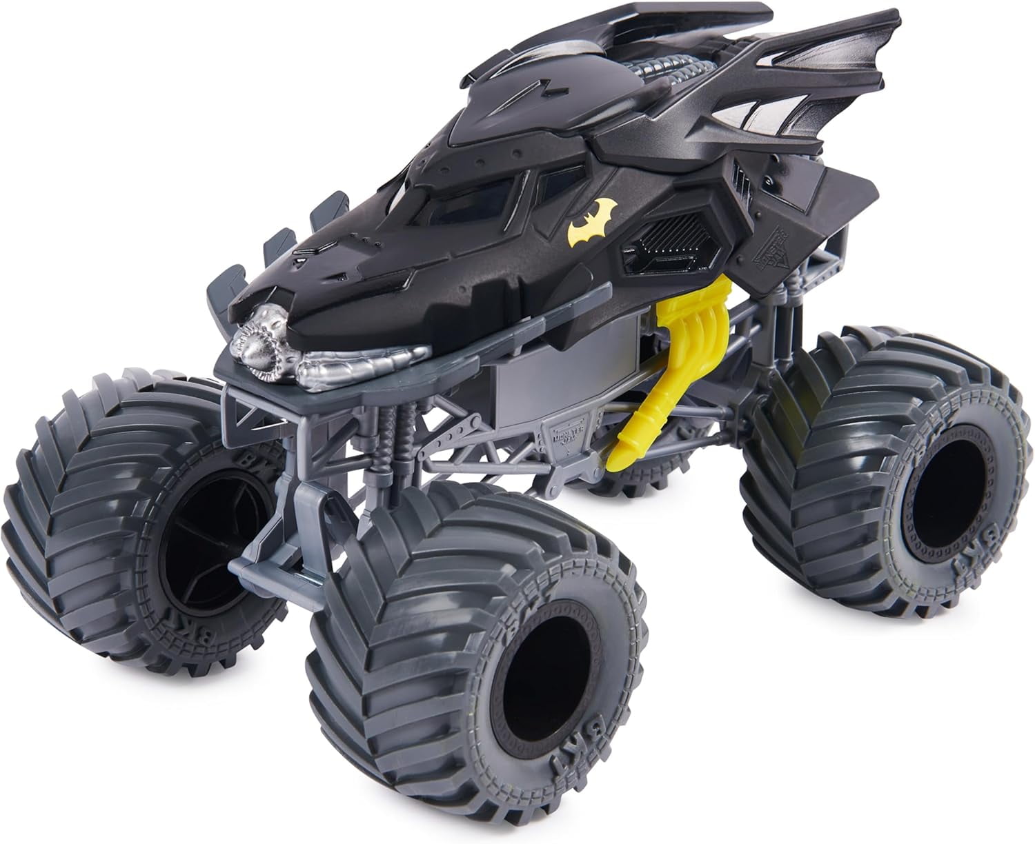 Monster Jam, Official Batman Monster Truck - Retro Batmobile Desert Edition 1:24 Scale Die-Cast Vehicle and BKT Tread Tires, Gift for Fans & Kids Toys Ages 3+