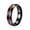 Black, variant on Men's Women's Stainless Steel Curved Wood Grain Ring 6MM Two Tone Dome Plain Wedding Band Silver Size 9