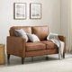 thumbnail image 2 of Jianna Faux Leather Loveseat, Saddle Brown living room furniture My Lux Decor Round, 2 of 5