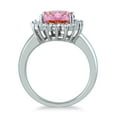 thumbnail image 2 of SZUL Women's 14K White Gold 4 Carat Pink Topaz and Diamond Ring in 14K White Gold, 2 of 3