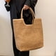 thumbnail image 3 of Bolsa de hombro de playa de paja para mujer de Ehuebsd mano Bohemia tejida a mano de gran capacidad para vacaciones y compras de verano, 3 of 8