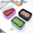 thumbnail image 2 of Leak Proof Travel Soap Container (Purple) - Silicone Soap Case with Drainage Pad, Compact Shatterproof Dish for Travel, Camping, Gym, Dorm, Bathroom Organizer, 2 of 7