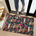thumbnail image 2 of Shiba Inu Dog and Flower Floral Door Rugs,Washable Non Slip Door Mats Indoor,Decorative Door Mats,Entry Mat Indoor for Entrance,Bedroom,Kitchen,Bathroom,20"x32", 2 of 6