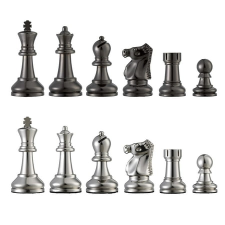 Bobby Fischer Metal Ultimate Chess Pieces 3.75 in. King over 9.5 LBS