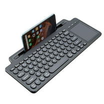 GJX Wireless Bluetooth Keyboard with Tablet/Phone Holder, Compatible with iOS, Android, Windows Tablets , Phone, PC, Laptop (Touchpad)