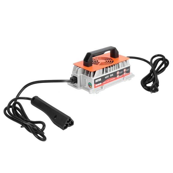 48V 18A Golf Carts Battery Charger for EZGO RXV & TXT , Smart EZGO 48V Golf Cart Charger with 3-Pin Triangular Plug for Lead-Acid Battery, IP67 Waterproof