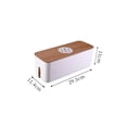 thumbnail image 3 of facefd Cable Storage Box Case Power Strip Cord Wire Management Tidy Box Small White, 3 of 9