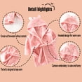 thumbnail image 4 of Godderr Kids Baby Hooded Robe for Toddler Bathrobe for 1-7Y Soft Animal Rabbit Ears Plush Bathrobe Kids Pajamas Autumn Winter Cute Bathrobe, 4 of 5