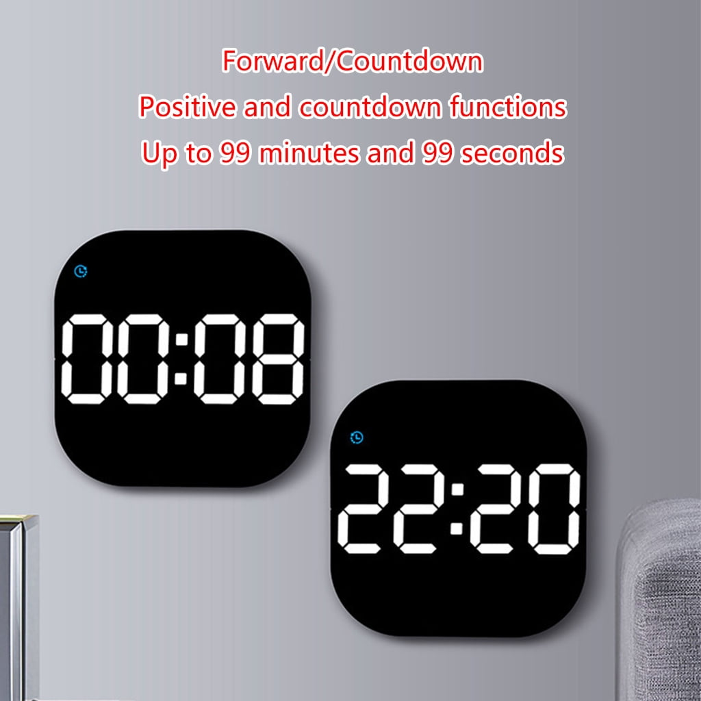 Large Digital LED Wall Clock Calendar with Alarms,Temperature for Bedroom Living Room Table Desktop Decor