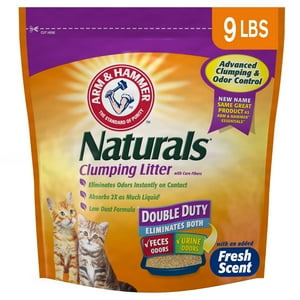 Natural Clumping Cat Litter with Corn Fibers, 9 lbs
