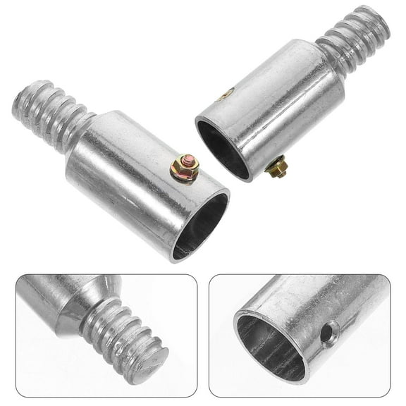 Masteelf 1 Set Threaded Tip Replacement Threaded Handle Tips for Extension Poles Repairing Push Broom Handle Threaded End Silver 25 MM