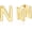 N-Gold Plated, variant on Initial Stud Earrings for Women, 14K Gold Plated Hypoallergenic Letter Earring, Trendy accessories Gifts for Her