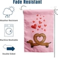 thumbnail image 4 of Dachshund Valentine House Flag Weiner Dog Valentines Day Garden Decorative for Outside 28 x 40 Double Sided I Love You Long Time Holiday Anniversary Yard Banner, 4 of 6