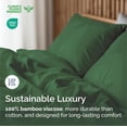 thumbnail image 4 of CGK Linens 4-Piece Luxury Bamboo Cooling Sheet Set - Full Size 100% Bamboo Derived Rayon Premium Bed Sheets, Emerald Green, 4 of 6