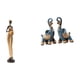 thumbnail image 1 of Figura africana de mujer, estatua de , obra de arte, decoración del hogar, escultura de dama tribal, adorno de resina moderno, arte artesanal, 1 of 8